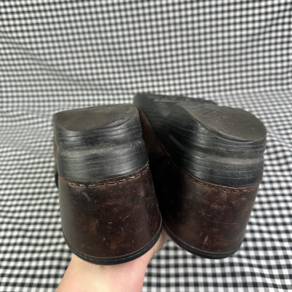 Dansko Dark Brown Leather Chunky Cottagecore Clog Women's EU 40 / US 9.5 - Picture 5 of 5